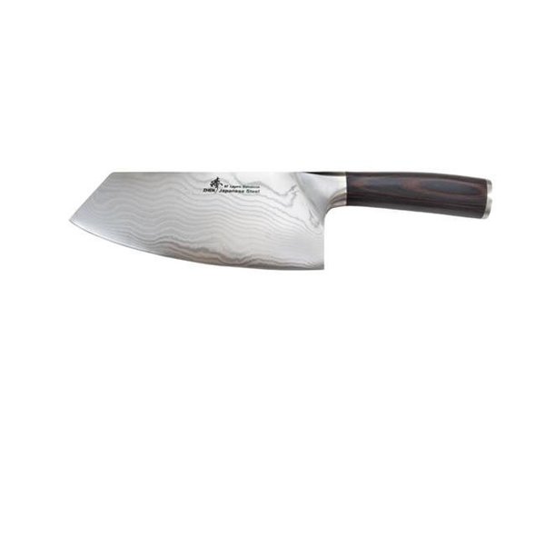 Zhen ZHEN A6P VG-10 Series 3-Layer Forged 7 in. Pakkawood Handle Vegetable Chopping Knife Cleaver A6P